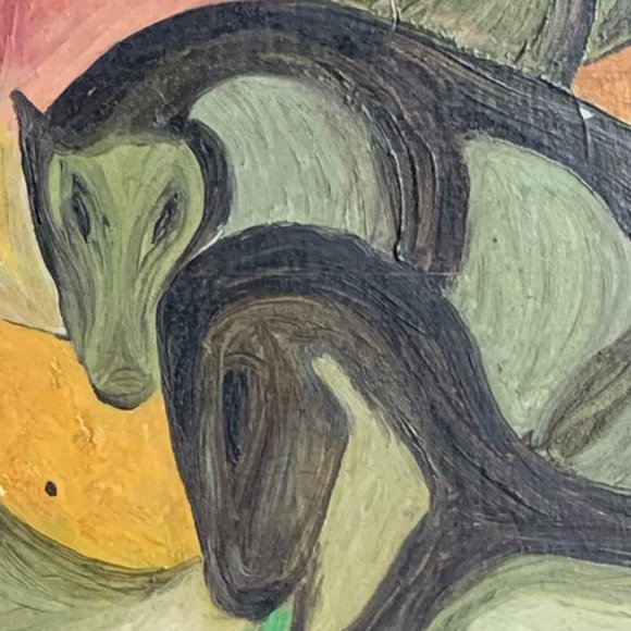 Oil Painting Reproduction The Dream by Franz Marc Signed G.Tuo - Picture 5 of 9